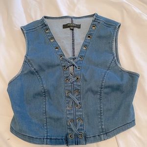 Guess Denim Crop Top
